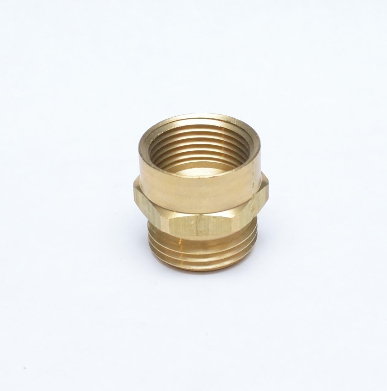 Garden Hose Thread Adapter Brass Fitting 3/4 Female NPT to 3/4 Male GHT