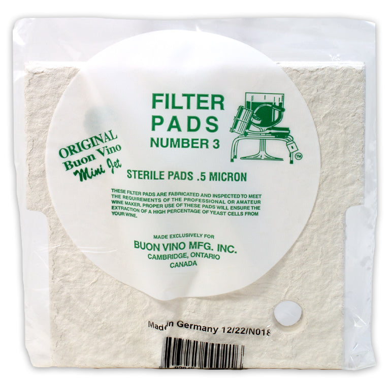 BUON VINO FILTER MINI PAD #3 STERILE MICRON .5 (3/PKG)