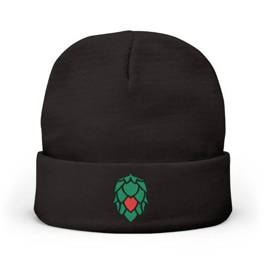 Hop Love Embroidered Knit Beanie