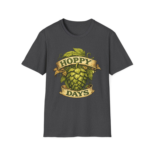 Hoppy Days T-Shirt — Beer Hops Graphic Tee for Brewers & Beer Lovers