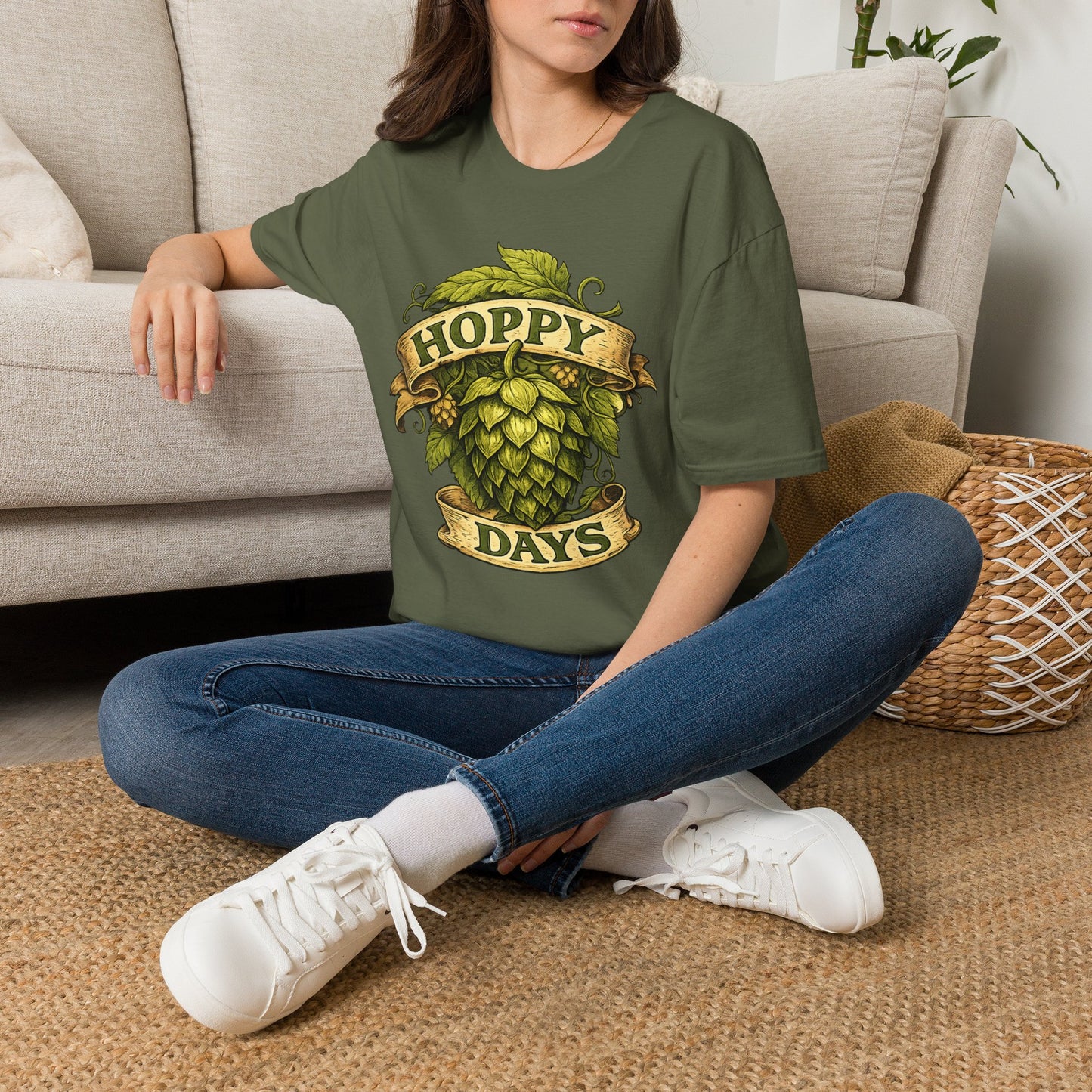 Hoppy Days T-Shirt — Beer Hops Graphic Tee for Brewers & Beer Lovers