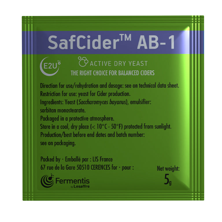 Fermentis | SafCider™ AB-1 | Dry Cider Yeast