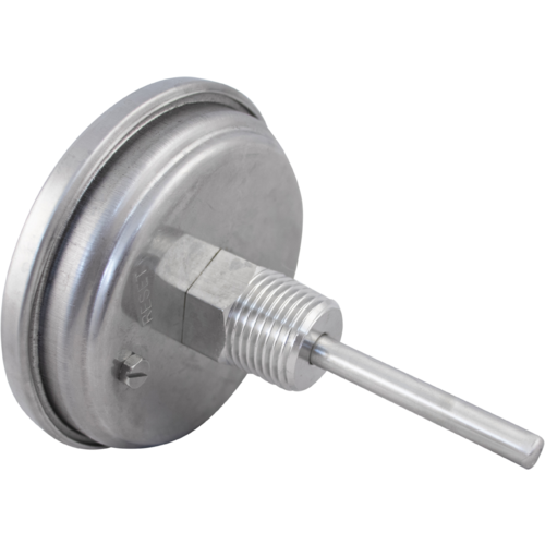 1/2" MPT Dial Thermometer for Kettles - 3 in. Face